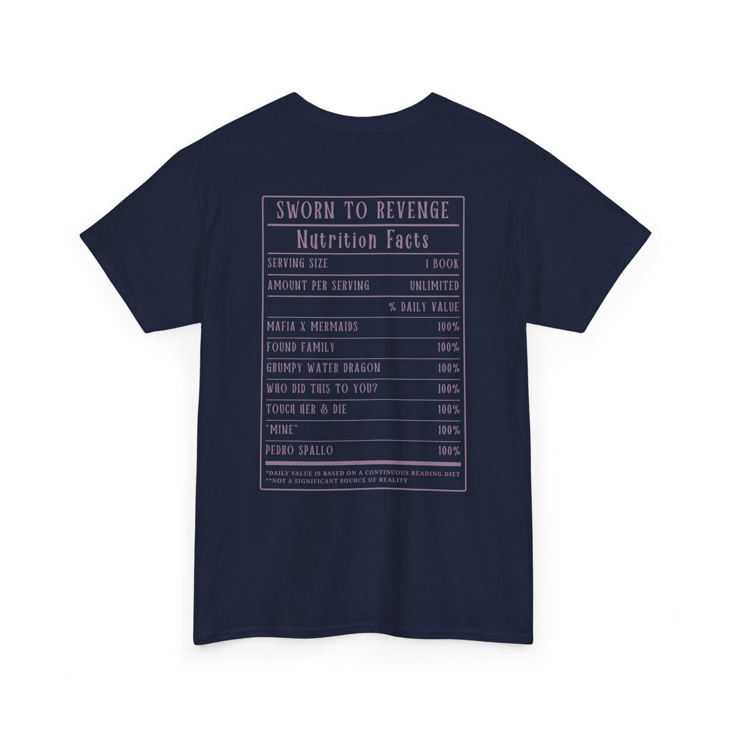 Sworn to Revenge Nutrition Facts Tee
