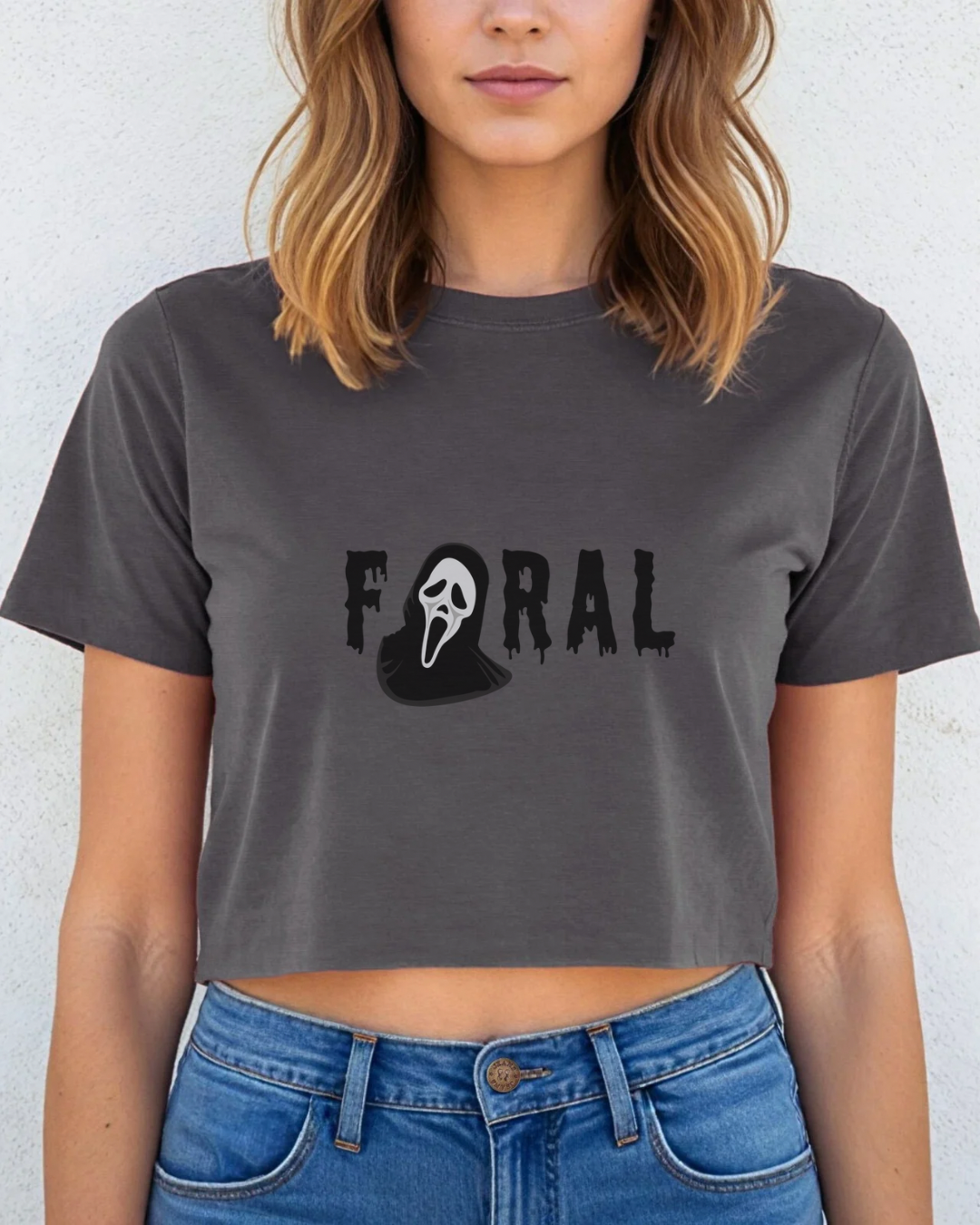 Feral Ghost Mask Crop Top