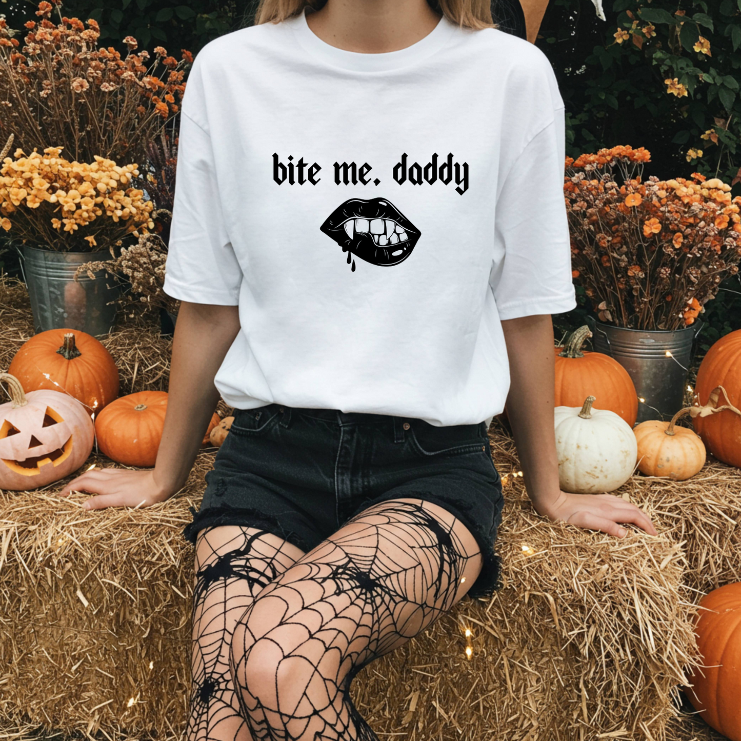 Halloween Bite Me Daddy Tee