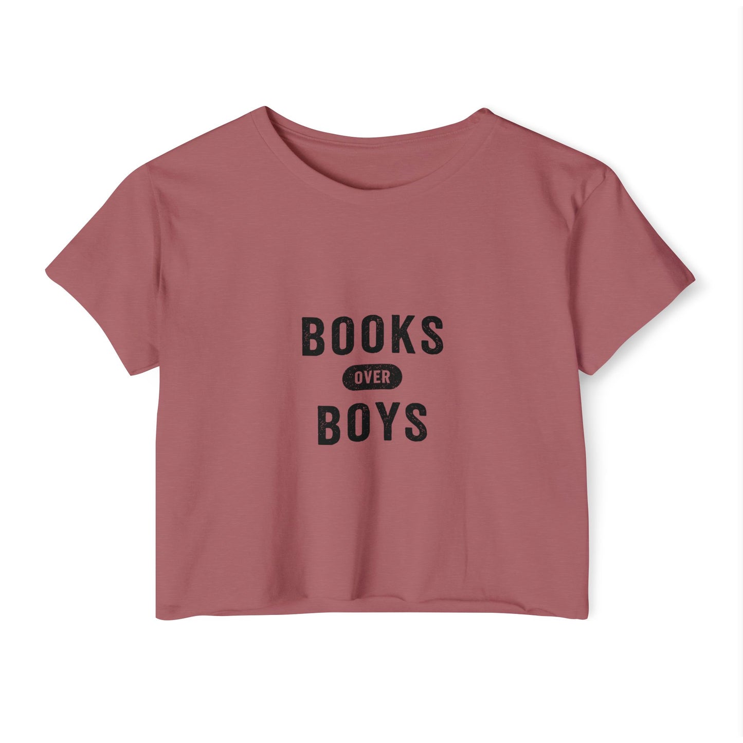 Books Over Boys Crop Top