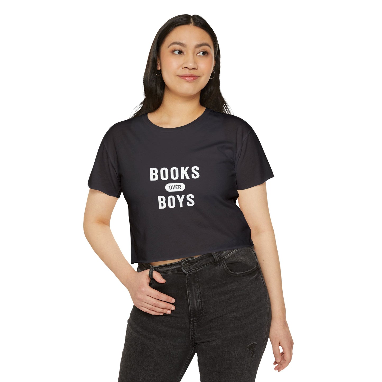 Books Over Boys Crop Top