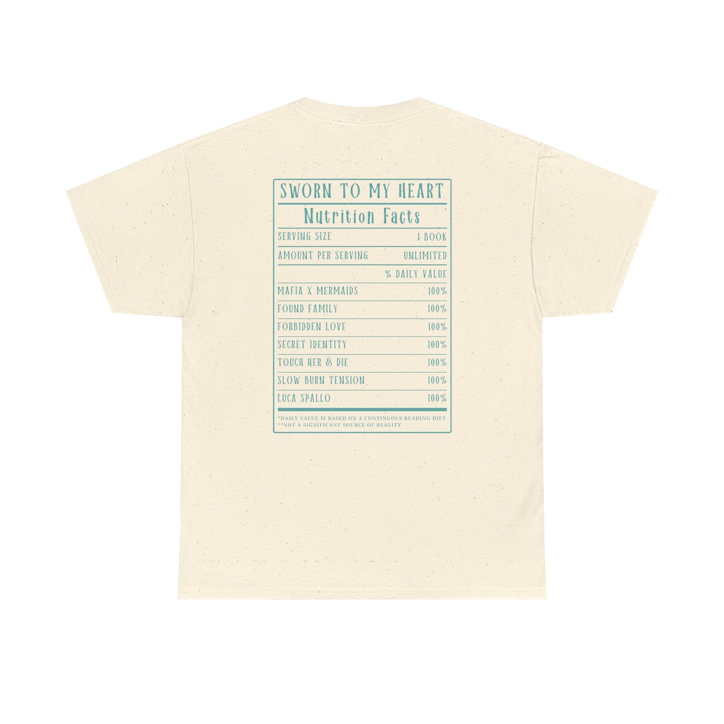 Sworn to My Heart Nutrition Facts Tee
