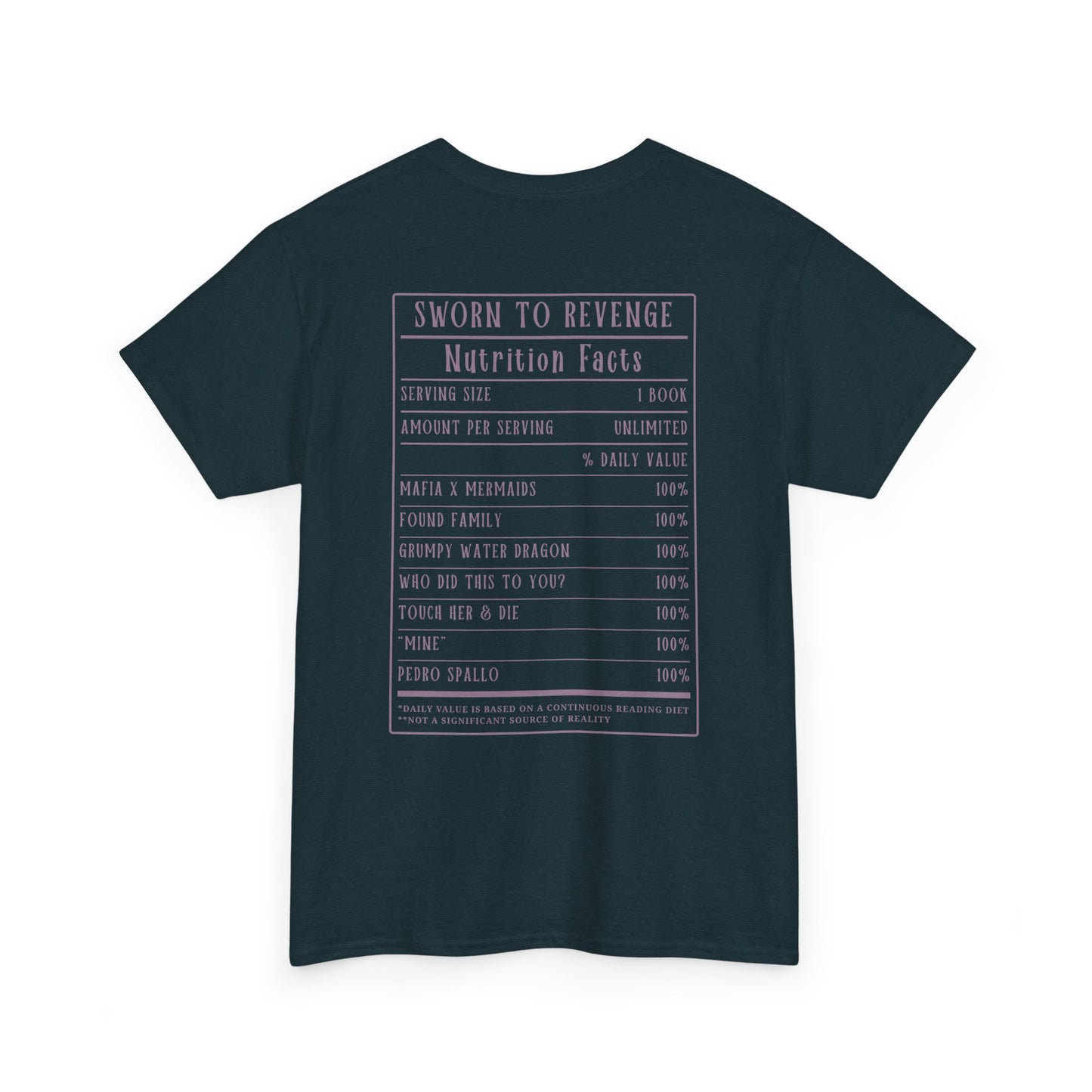 Sworn to Revenge Nutrition Facts Tee