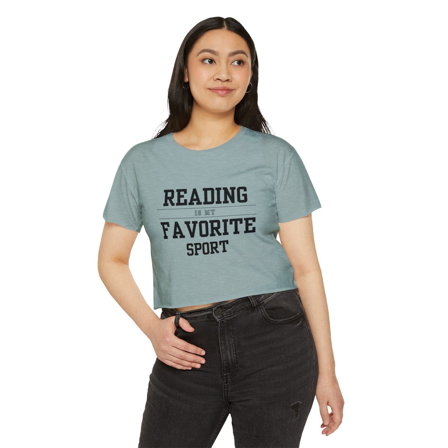 Reading Is My Favorite Sport Crop Top