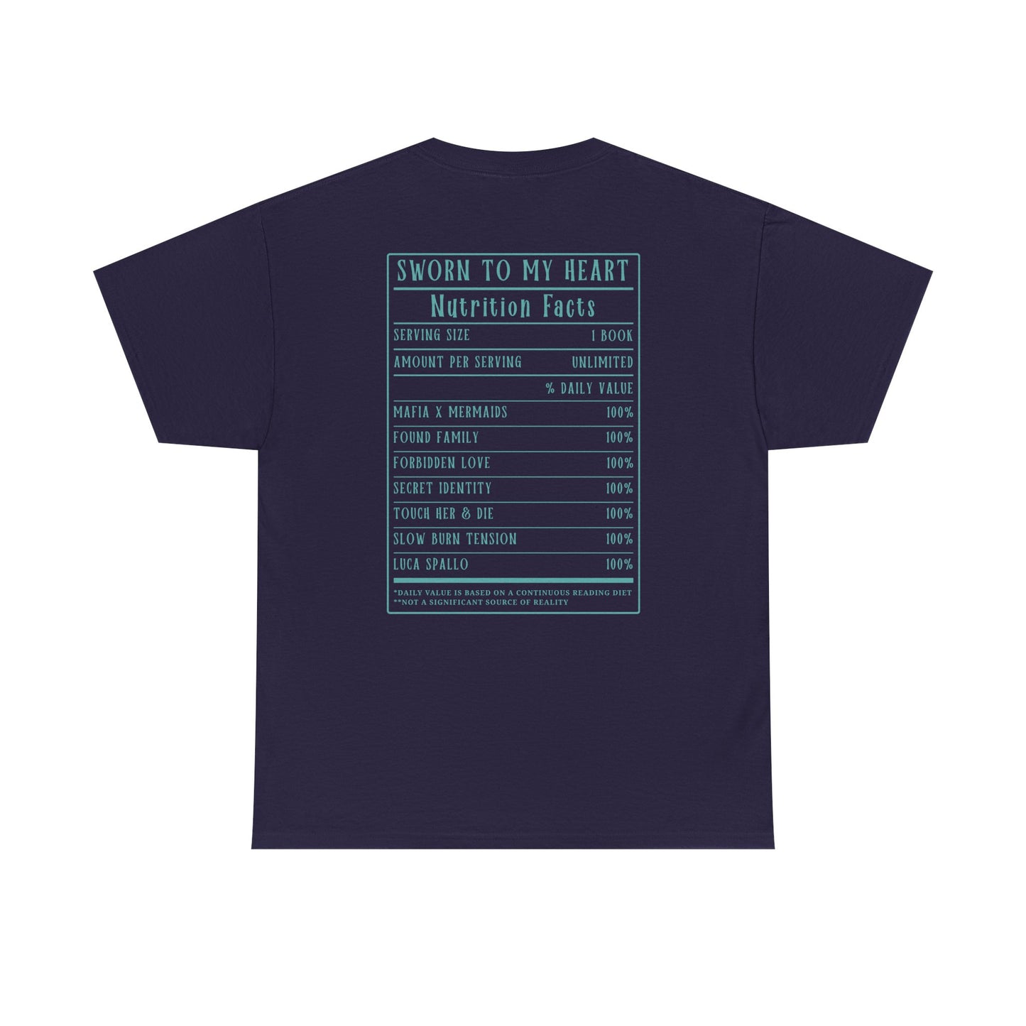 Sworn to My Heart Nutrition Facts Tee