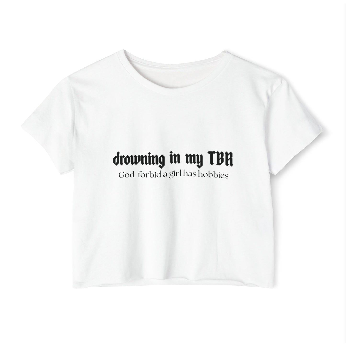 Drowning in My TBR Crop Top