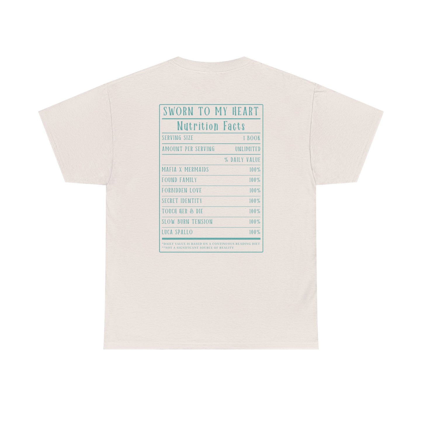 Sworn to My Heart Nutrition Facts Tee