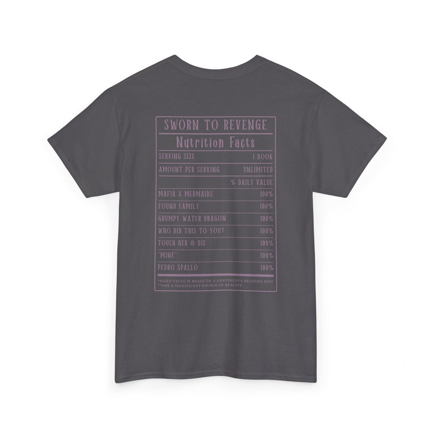 Sworn to Revenge Nutrition Facts Tee