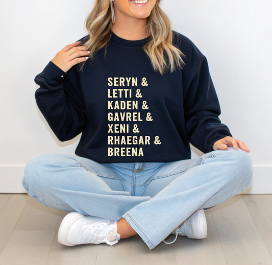 Character Names Sweatshirt