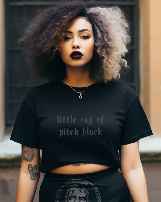 Little Ray of Pitch Black Crop Top