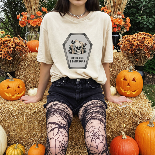 Coffin Core & Paperbacks Tee