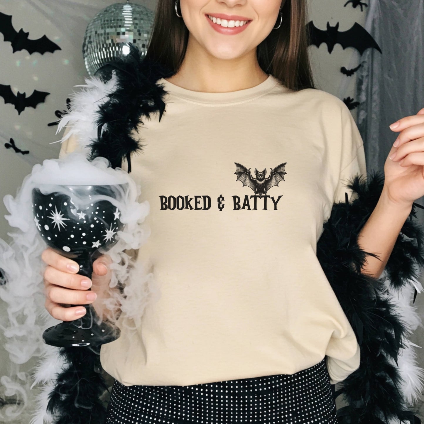 Booked & Batty Tee