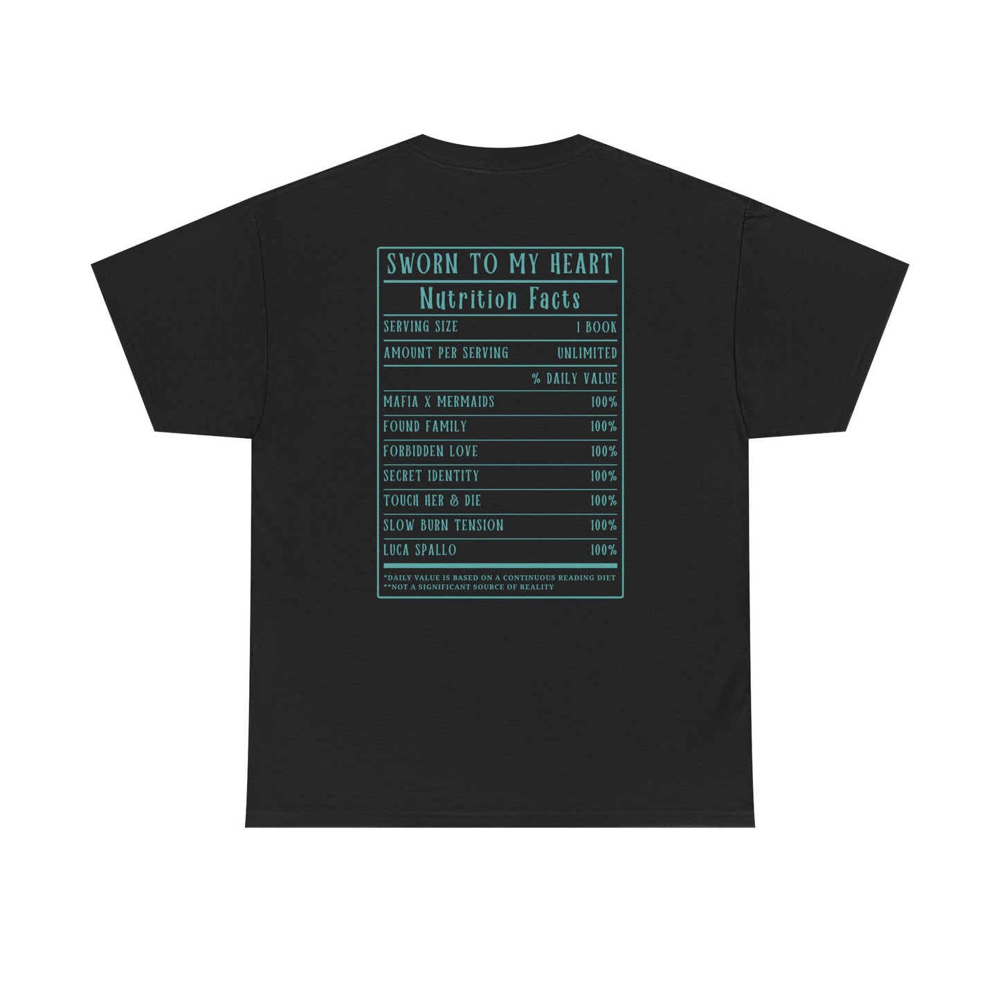 Sworn to My Heart Nutrition Facts Tee