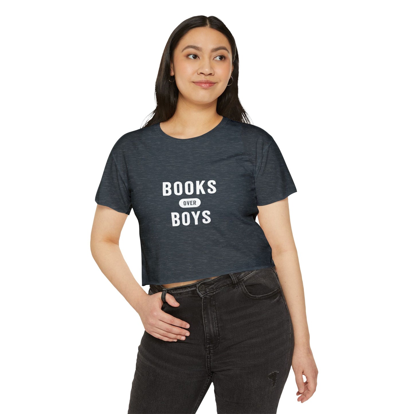 Books Over Boys Crop Top