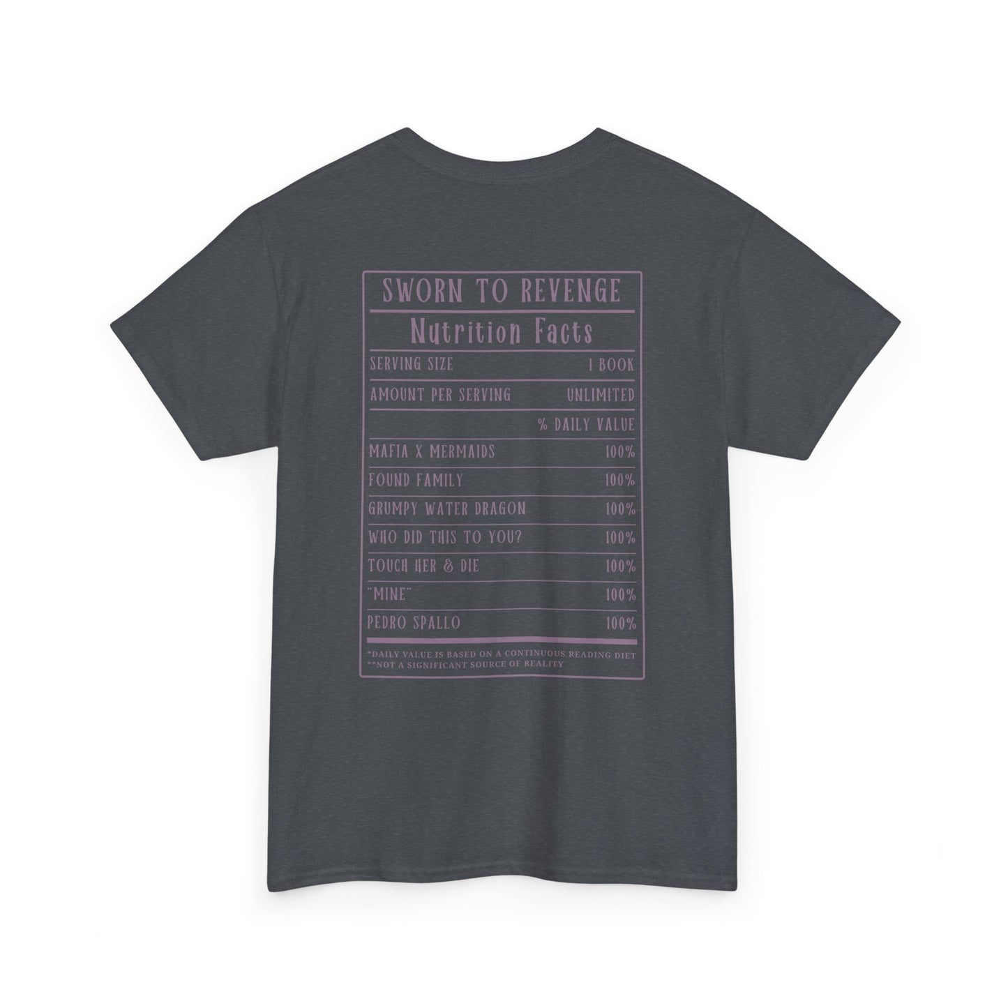 Sworn to Revenge Nutrition Facts Tee