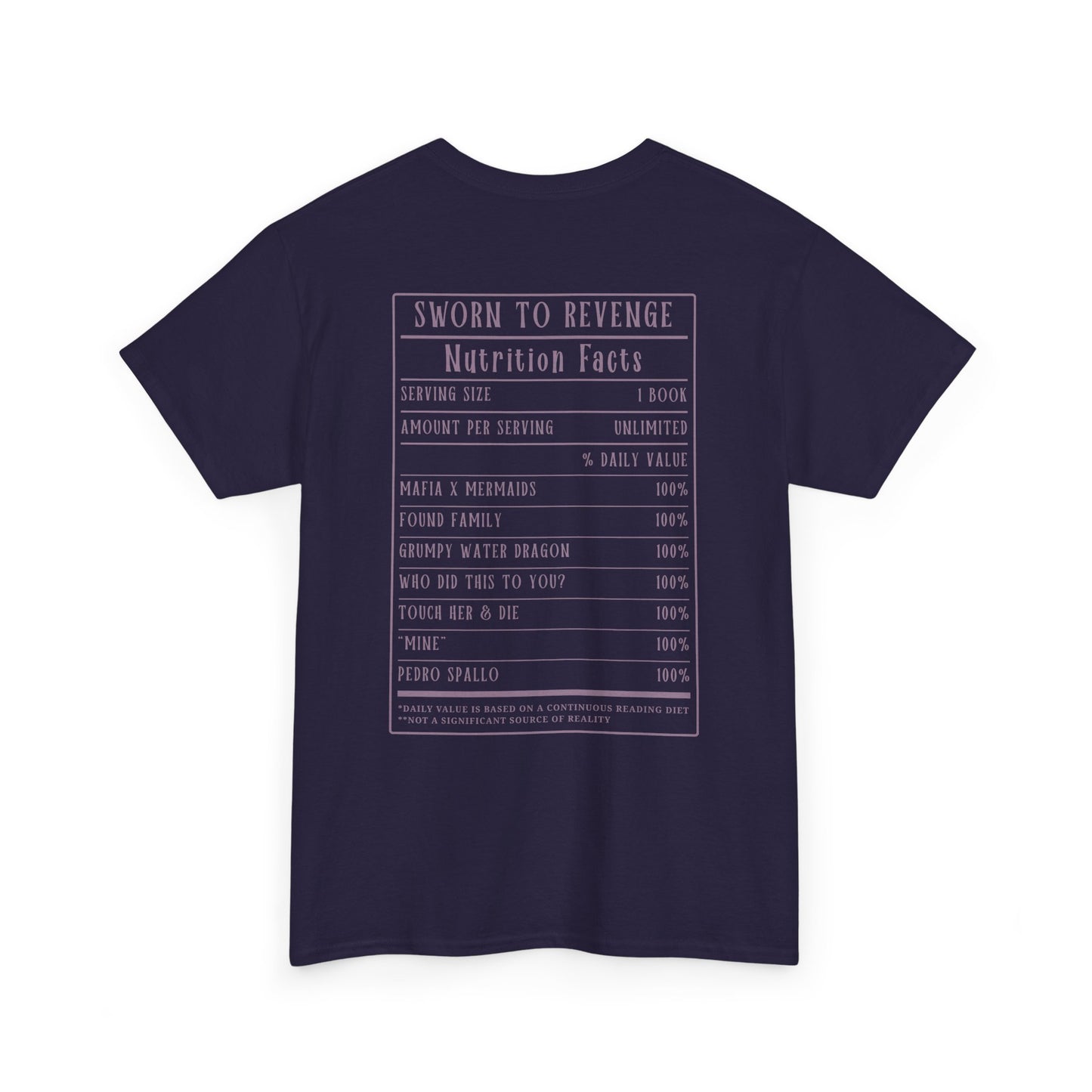 Sworn to Revenge Nutrition Facts Tee