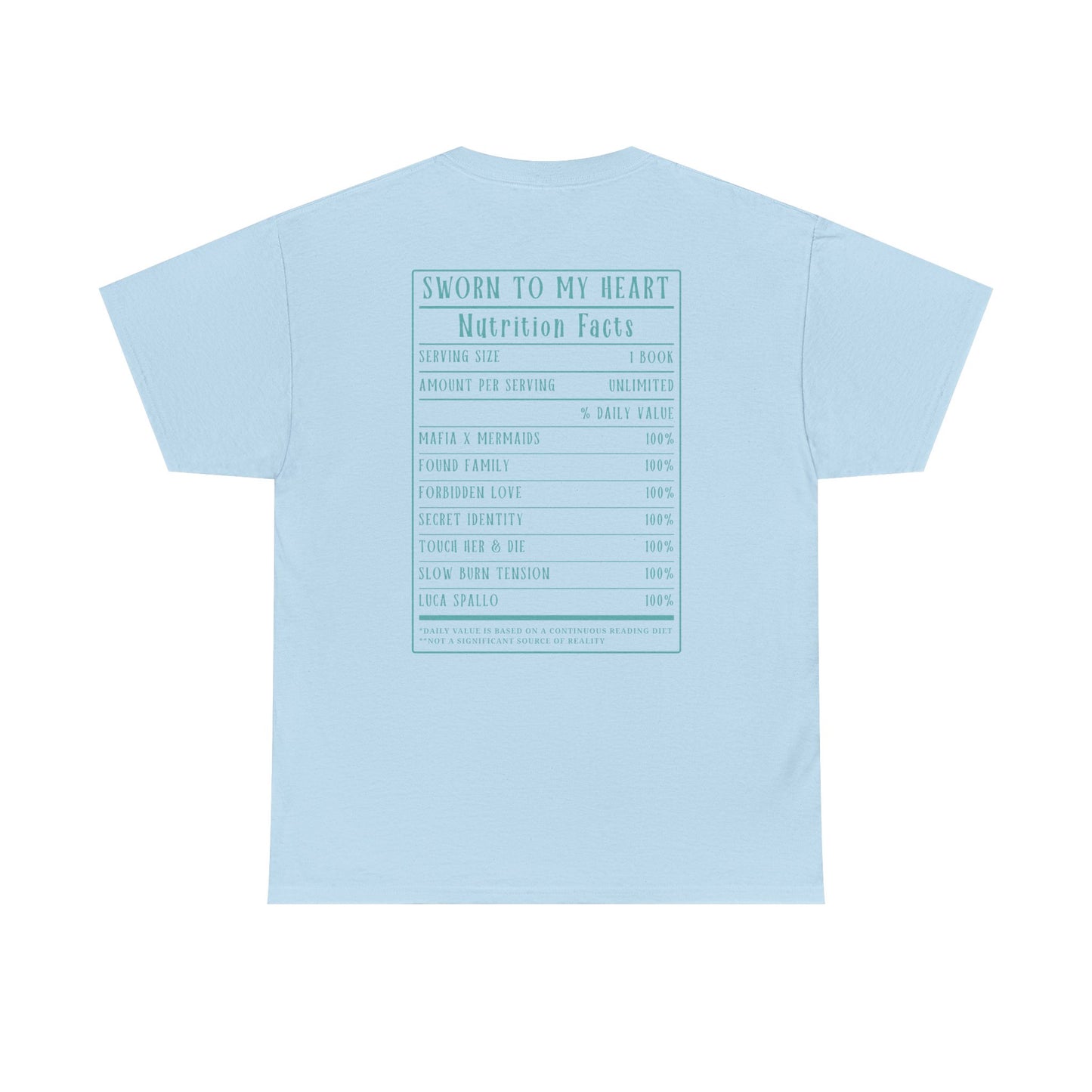 Sworn to My Heart Nutrition Facts Tee