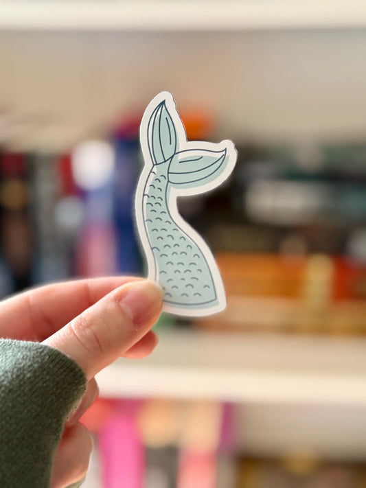 Teal Mermaid Tail Sticker