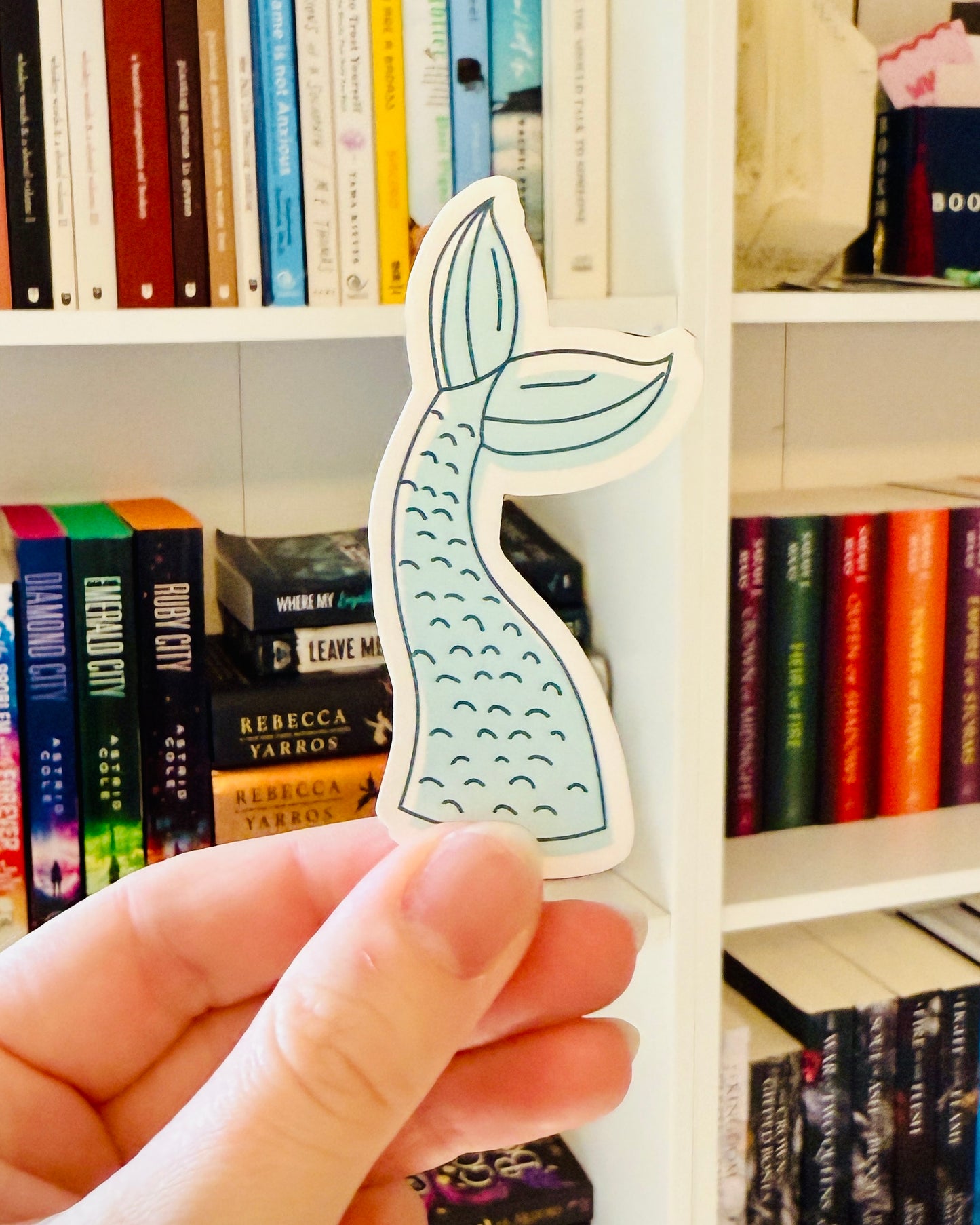 Teal Mermaid Tail Sticker