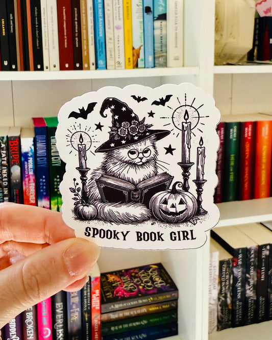 Spooky Book Girl Sticker