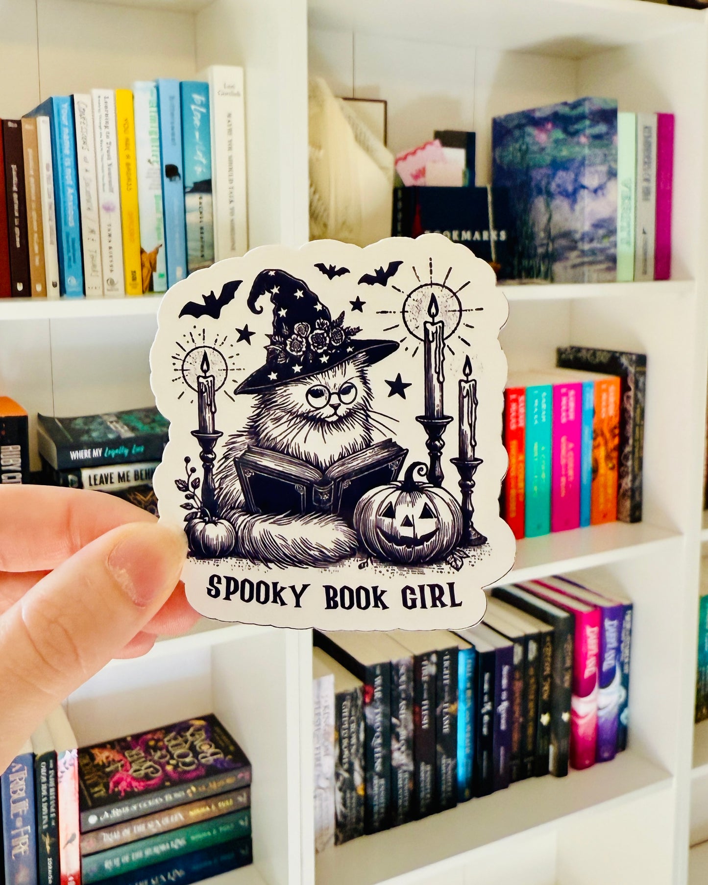 Spooky Book Girl Sticker